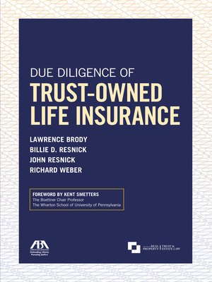 cover image of Due Diligence of Trust-Owned Life Insurance